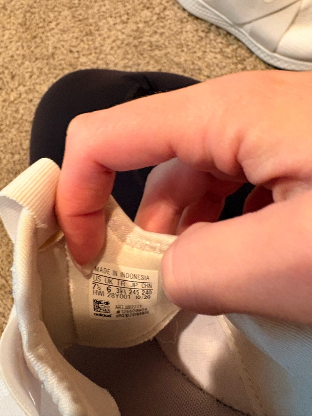 adidas White Slip-On Elastic Crossover Sneakers - Picture 5 of 5